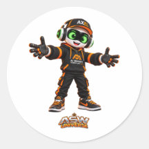 アクセル かわいい 未来のAIロボット キャラクターステッカー