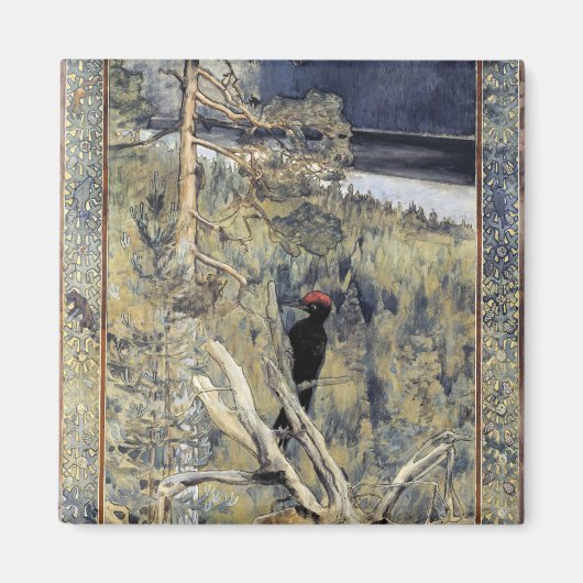 アクセル・ガレン・カレラ - 黒背木鶏 マグネット (正面)