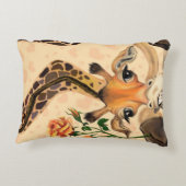 アクセントおもしろいピローロマンチックなキリンバラ アクセントクッション (裏面)