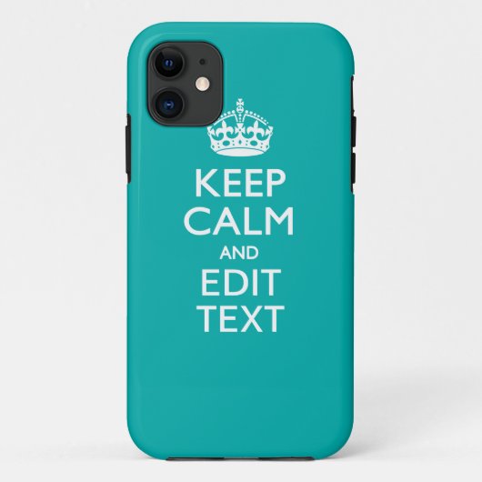 アクセントのターコイズの装飾の平静そしてあなたの文字を保って下さい Case-Mate iPhoneケース (裏面)