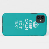 アクセントのターコイズの装飾の平静そしてあなたの文字を保って下さい Case-Mate iPhoneケース (裏面(横))