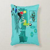 アクセントの枕のレトロの女の子の夜 アクセントクッション (正面(垂直))