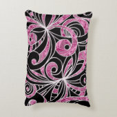 アクセントの枕スケッチの花柄 アクセントクッション (裏面(縦))