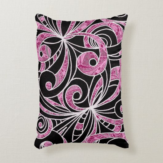 アクセントの枕スケッチの花柄 アクセントクッション (正面(垂直))