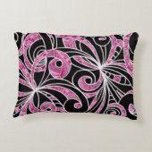 アクセントの枕スケッチの花柄 アクセントクッション (裏面)