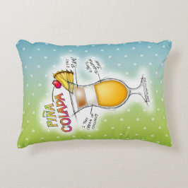 アクセントの枕- PINA COLADAのレシピのカクテルの芸術 アクセントクッション