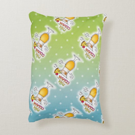 アクセントの枕- PINA COLADAのレシピのカクテルの芸術 アクセントクッション (裏面(縦))