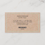 アクセントのPrintedKraftのモダンで真新しいアポイントメント 名刺 (裏面)