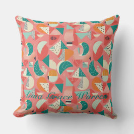 アクセントはっきりした付き幾何学形状ミントアクア1 クッション