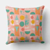 アクセントはっきりした付き幾何学形状ミントアクア3 クッション (裏面)