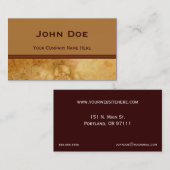 アクセントを置かれた金大理石の名刺 名刺 (正面/裏面)