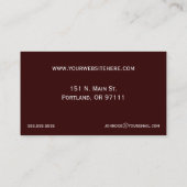 アクセントを置かれた金大理石の名刺 名刺 (裏面)