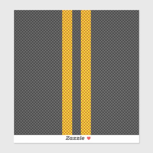 アクセントイエローレーシングストライプスタイル シール (シート)