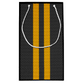 アクセントイエローレーシングストライプスタイル スモールペーパーバッグ (裏面)