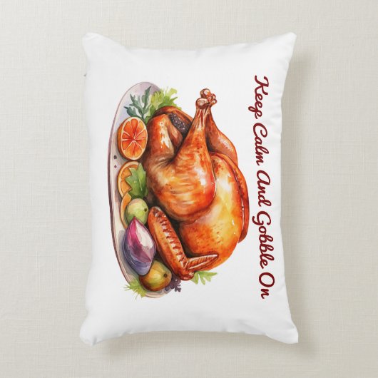 アクセントピローおもしろいル – 感謝祭トルコ枕 アクセントクッション (正面(垂直))