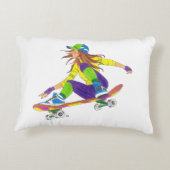 アクセントピローガールスケートボーダー アクセントクッション (裏面)