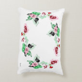 アクセントピロー：つる植物付きバラ アクセントクッション (裏面(縦))