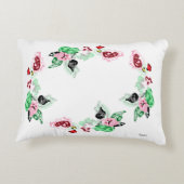 アクセントピロー：つる植物付きバラ アクセントクッション (裏面)