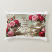 アクセントピロー – ティーカップ&バラ (裏面)