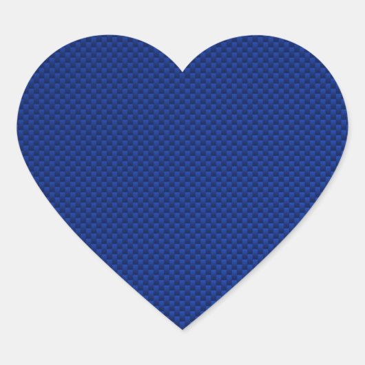 アクセントブルー炭素繊維のようなプリント背景 ハートシール (正面)