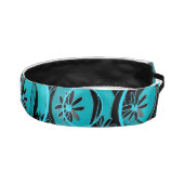 アクセント丸背景フラワーズブラックティール(緑がかった色) アスレチックヘッドバンド (右)