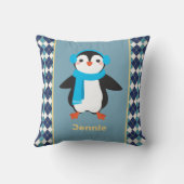 アクセント付きイヤーマフのかわいいペアーガイルンギン クッション (裏面)