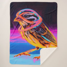 アクセント付きネオン白熱［赤熱］光を放つスパロー シェルパブランケット