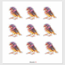 アクセント付きネオン白熱［赤熱］光を放つスパロー シール