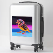 アクセント付きネオン白熱［赤熱］光を放つスパロー シール (スーツケース)