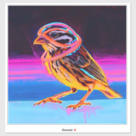 アクセント付きネオン白熱［赤熱］光を放つスパロー シール