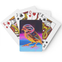 アクセント付きネオン白熱［赤熱］光を放つスパロー