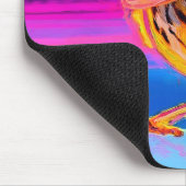 アクセント付きネオン白熱［赤熱］光を放つスパロー マウスパッド (コーナー)