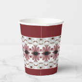 アクセント付きフローラルパターン 紙コップ (右)