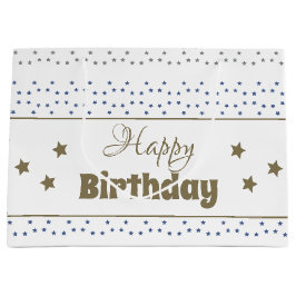 アクセント付き星型 ラージペーパーバッグ