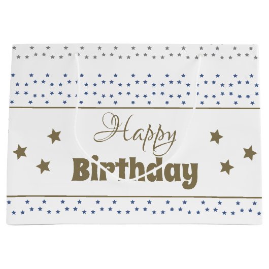 アクセント付き星型 ラージペーパーバッグ (正面)