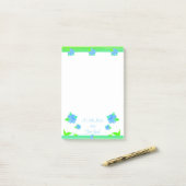 アクセント付き花 ポストイット (デスク上)