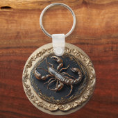 アクセント付き複雑なスコーピオン華美デザイン キーホルダー (裏面)