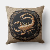 アクセント付き複雑なスコーピオン華美デザイン クッション (裏面)