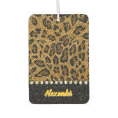 アクセント付き輝くアニマルプリントきらめく。 カーエアーフレッシュナー (正面)