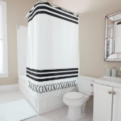 アクセント付はっきりしたストライプき シャワーカーテン (インサイチュ)