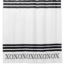 アクセント付はっきりしたストライプき シャワーカーテン