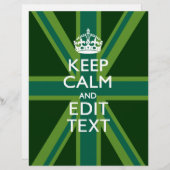 アクセント保グリーンCalmとYour Text Union Jack (正面/裏面)