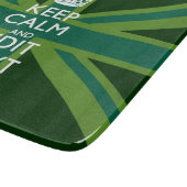 アクセント保グリーンCalmとYour Text Union Jack カッティングボード (角)