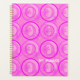 アクセント円（背景）花ピンク プランナー手帳