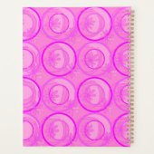 アクセント円（背景）花ピンク プランナー手帳 (裏面)