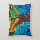 アクセント枕とビーチ女の子 アクセントクッション (正面(垂直))