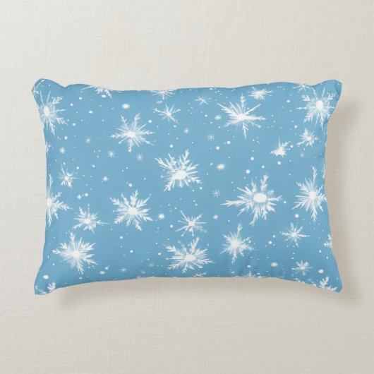 アクセント枕の雪の結晶 アクセントクッション (正面)
