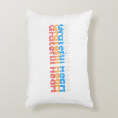 アクセント枕カラフルタイポグラフィ強靭ハート アクセントクッション (正面(垂直))