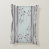 アクセント枕パステルグレーとティール（緑がかった色） アクセントクッション (裏面(縦))