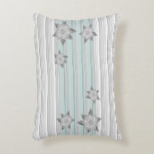 アクセント枕パステルグレーとティール（緑がかった色） アクセントクッション (正面(垂直))